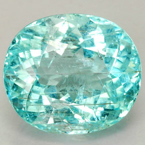 Tormalina paraíba naturale blu da 3,34 ct, taglio ovale, SI-I1