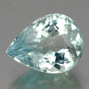 Tormalina paraíba naturale blu da 3,75 ct, taglio a pera, VS