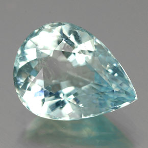 Tormalina paraíba naturale blu da 3,75 ct, taglio a pera, VS