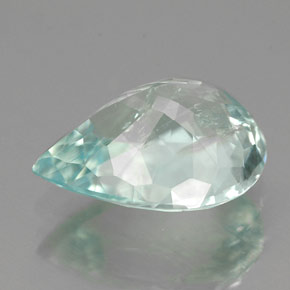Tormalina paraíba naturale blu da 3,75 ct, taglio a pera, VS