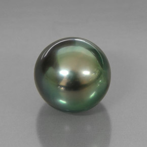 Perla naturale verde da 3,83 ct, sfera / palla, opaco