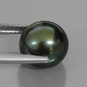 Perla naturale verde da 4,56 ct, sfera / palla, opaco