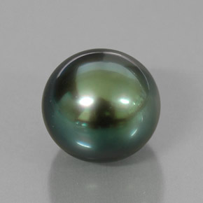 Perla naturale verde da 4,73 ct, sfera / palla, opaco