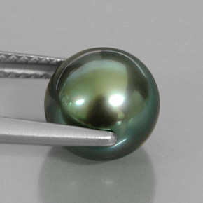 Perla naturale verde da 4,73 ct, sfera / palla, opaco