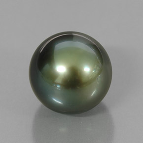 Perla Verde naturale da 5.08 ct, Sfera, Opaco