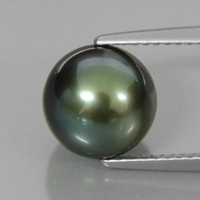 Perla Verde naturale da 5.08 ct, Sfera, Opaco