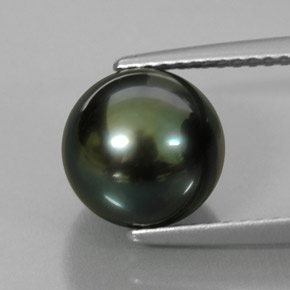 Perla naturale verde da 4,66 ct, sfera / palla, opaco