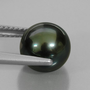 Perla naturale verde da 4,66 ct, sfera / palla, opaco