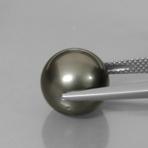 Perla Multicolore nero naturale da 9.35 ct, Sfera, Opaco