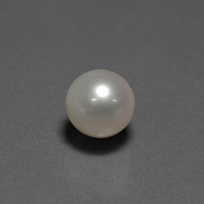 Perla naturale crema da 4,47 ct, sfera / palla, opaco