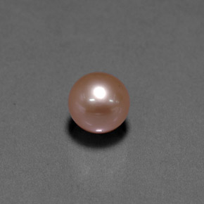 Perla naturale rosa da 2,98 ct, sfera / palla, opaco