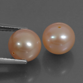 Perla naturale rosa da 6,19 ct, sfera / palla, opaco