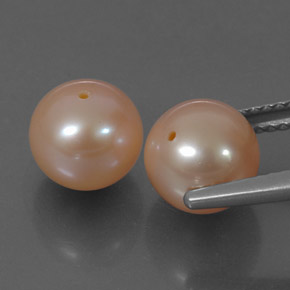 Perla naturale rosa da 6,19 ct, sfera / palla, opaco