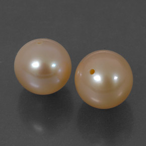 Gemme di Perla Arancione chiaro naturale da 6.11 ct, Sfera, Opaco