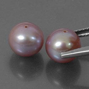 Perla naturale rosa da 6,43 ct, sfera / palla, opaco