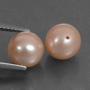 Perla naturale rosa da 6,73 ct, sfera / palla, opaco