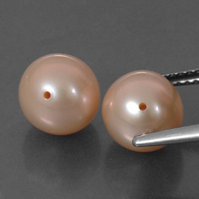 Perla naturale rosa da 6,73 ct, sfera / palla, opaco