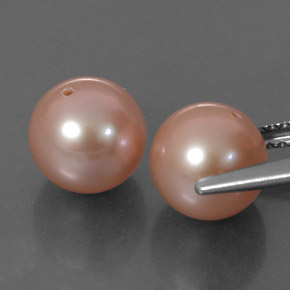 Perla naturale rosa da  ct, sfera / palla, opaco