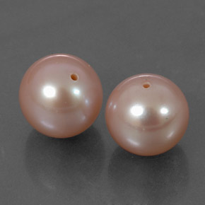 Perla naturale rosa da 6,75 ct, sfera / palla, opaco