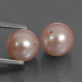 Perla naturale rosa da 6,75 ct, sfera / palla, opaco