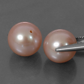 Perla naturale rosa da 6,75 ct, sfera / palla, opaco