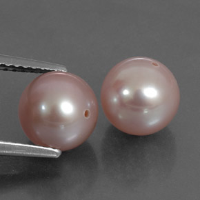 Perla naturale rosa da 6,28 ct, sfera / palla, opaco