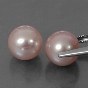 Perla naturale rosa da 6,28 ct, sfera / palla, opaco