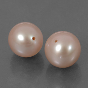 Perla naturale rosa da 6,59 ct, sfera / palla, opaco