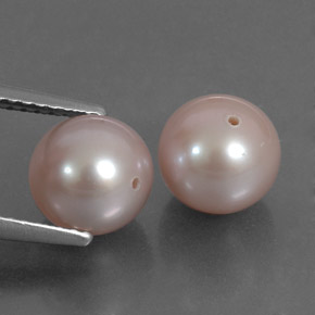 Perla naturale rosa da 6,01 ct, sfera / palla, opaco