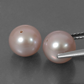 Perla naturale rosa da 6,01 ct, sfera / palla, opaco