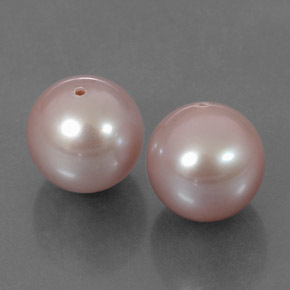 Perla naturale rosa da 6,69 ct, sfera / palla, opaco