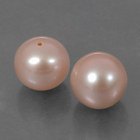 Perla naturale rosa da 6,35 ct, sfera / palla, opaco