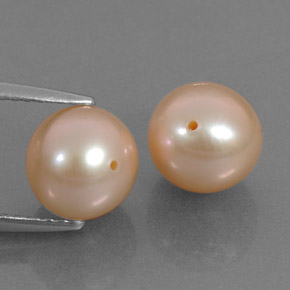 Perla naturale rosa da 6,13 ct, sfera / palla, opaco