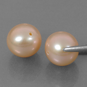 Perla naturale rosa da 6,13 ct, sfera / palla, opaco