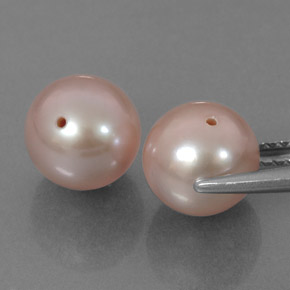 Perla naturale rosa da 6,78 ct, sfera / palla, opaco