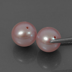 Perla naturale rosa da 6,78 ct, sfera / palla, opaco