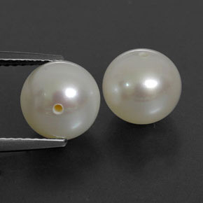 Gemme di Perla Color crema naturale da  ct, Sfera, Opaco