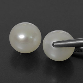 Gemme di Perla Color crema naturale da  ct, Sfera, Opaco