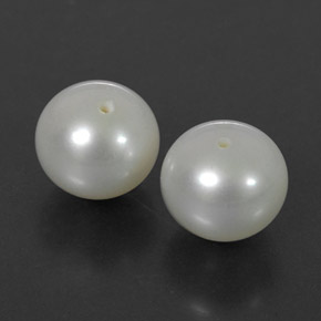 Perla naturale crema da  ct, sfera / palla, opaco