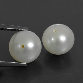 Perla naturale crema da  ct, sfera / palla, opaco