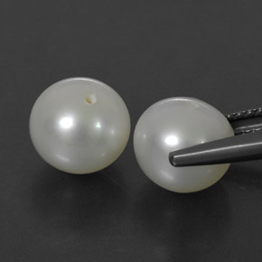 Perla naturale crema da  ct, sfera / palla, opaco