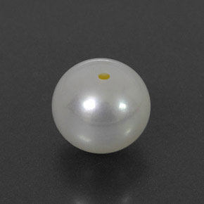 Perla naturale crema da 3,85 ct, sfera / palla, opaco