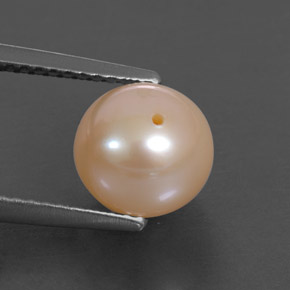 Perla naturale rosa da 3,55 ct, sfera / palla, opaco