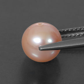 Perla naturale rosa da 3,44 ct, sfera / palla, opaco