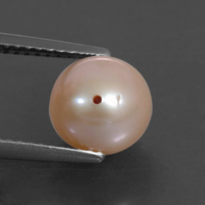 Perla naturale rosa da 3,63 ct, sfera / palla, opaco