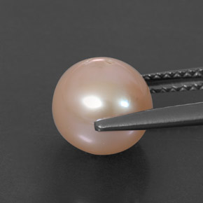 Perla naturale rosa da 3,63 ct, sfera / palla, opaco