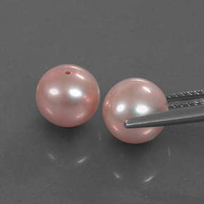 Perla naturale rosa da  ct, sfera / palla, opaco