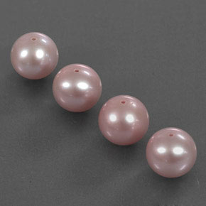 Gemme di Perla Rosa naturale da 12.51 ct, Sfera, Opaco
