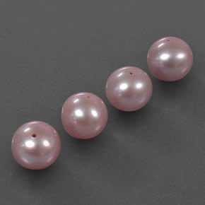 Perla naturale rosa da 12,07 ct, sfera / palla, opaco