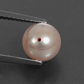 Perla naturale rosa da 2,87 ct, sfera / palla, opaco